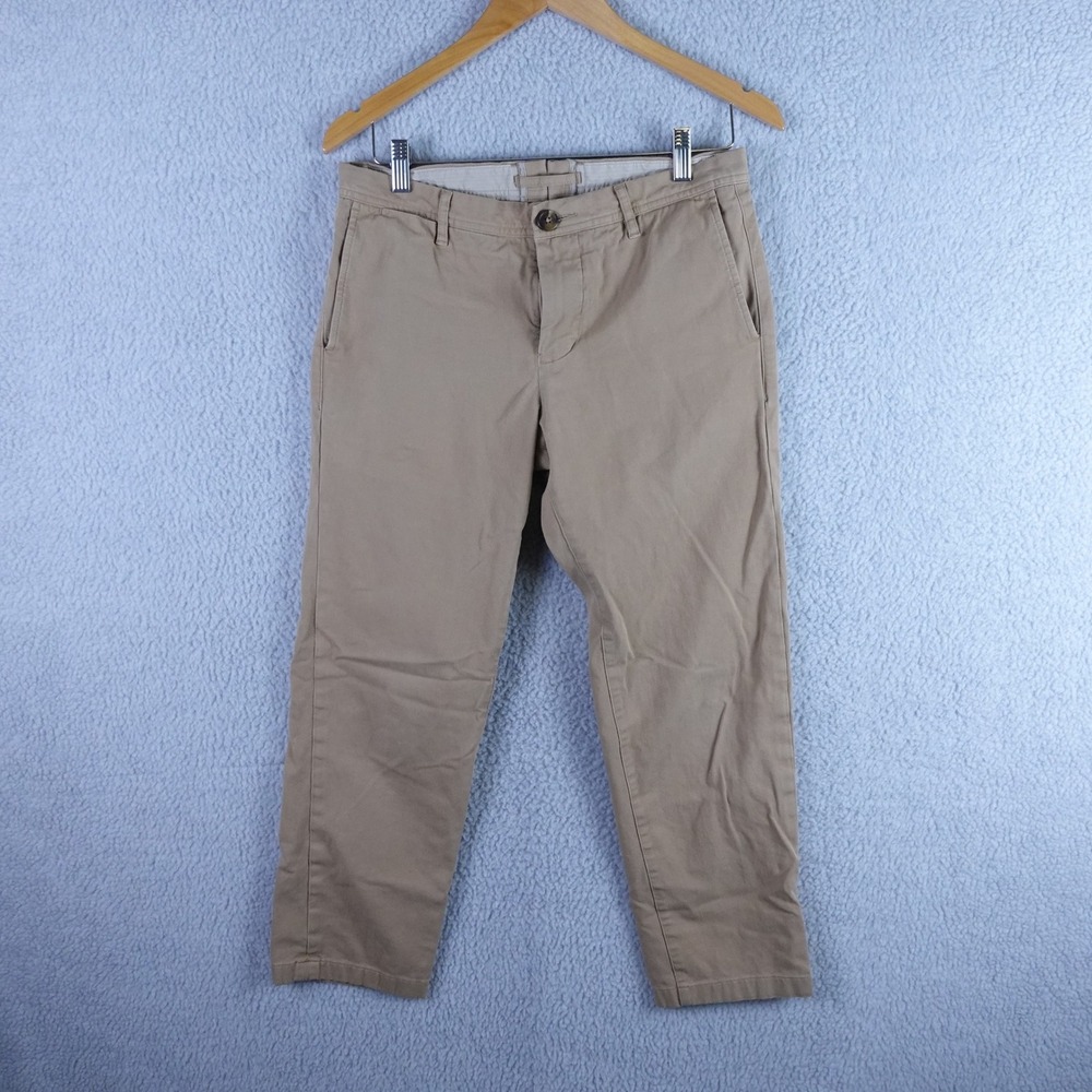 Proper Cloth Bleecker Khaki Cotton Stretch Twill Chino Pants Mens Tan 31x28